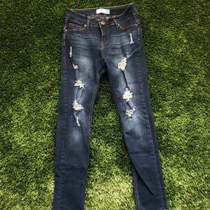 Wax Jeans Blue Ripped Jeans